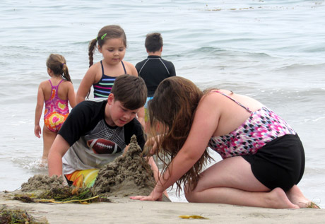 At the beach