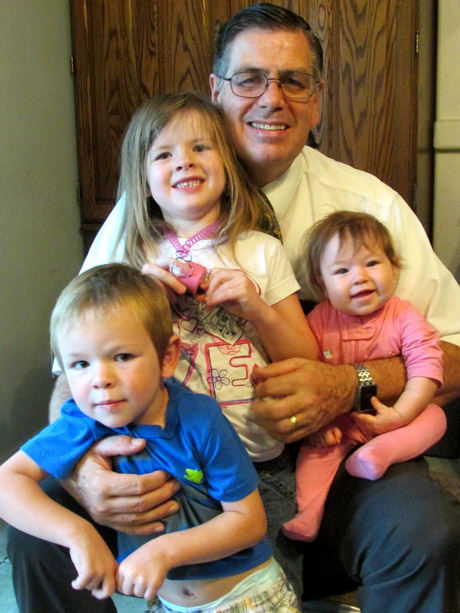 Grandchildren with Papa Doc